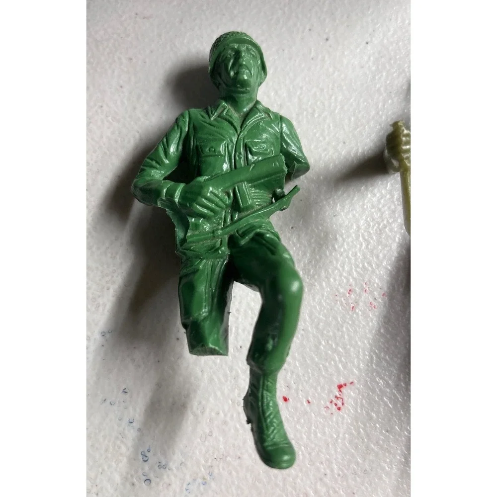 Vintage Green Plastic Toy Soldiers‎ Set Of 11 Army Figures 5